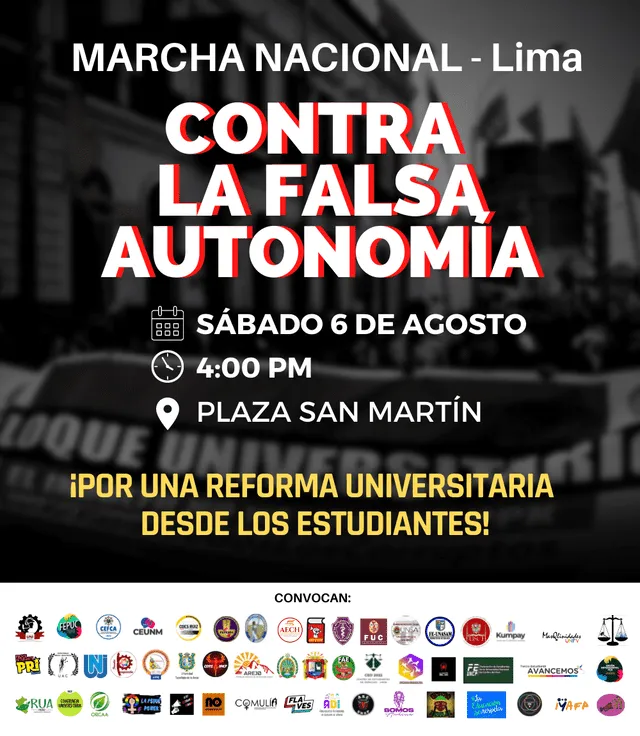 Marcha Nacional. Foto: Facebook