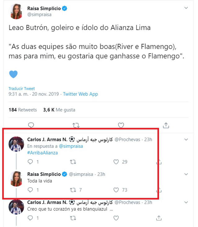 River vs. Flamengo: periodista brasileña responde arenga de Alianza Lima