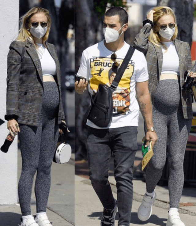 Sophie Turner es captada luciendo su avanzado embarazo por las calles de Los Ángeles junto a Joe Jonas. Foto: Instagram
