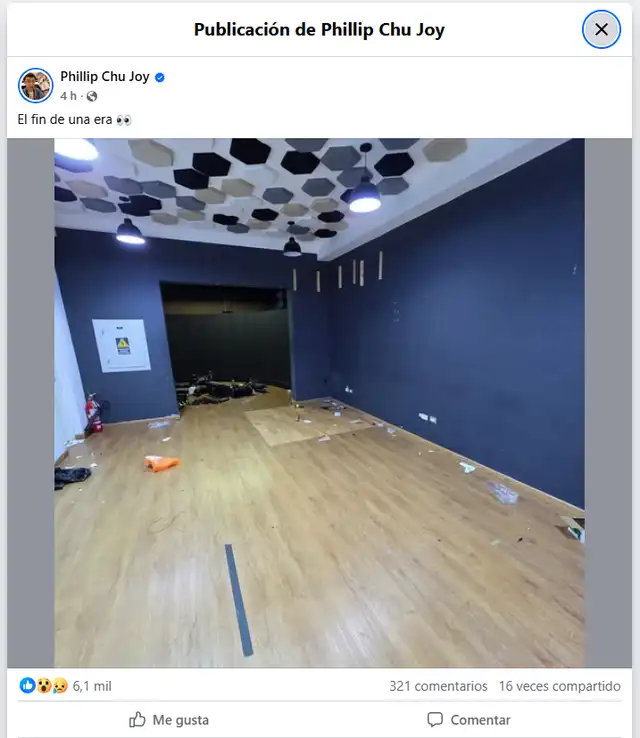 Phillip Chu Joy publica foto del set desmontado de Todo Good. Foto: Phillip Chu Joy. Phillip Chu Joy publica foto del set desmontado de Todo Good. Foto: Phillip Chu Joy.