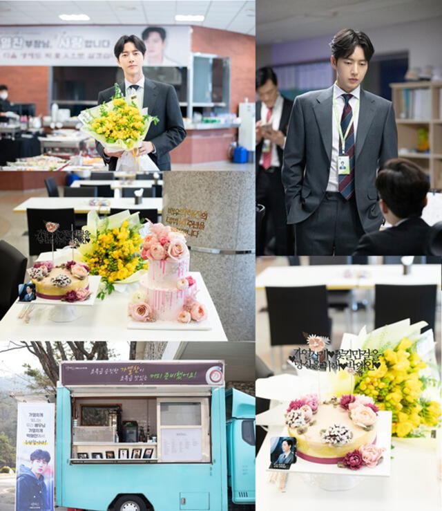 Park Hae Jin recibió una torta y un carrito de té como regalo por el 14 aniversario de su debut con  Famous Princesses  de KBS2.