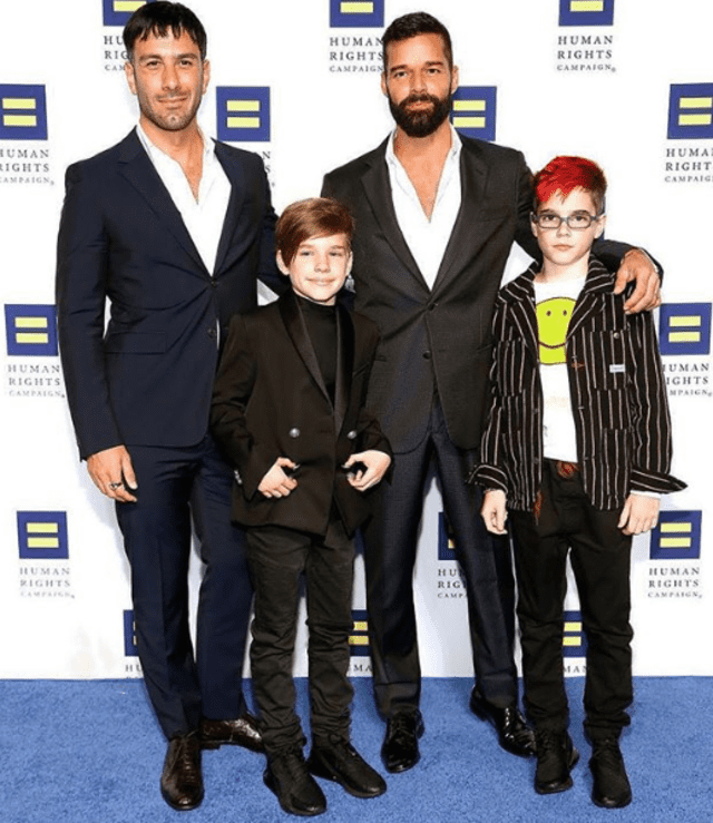 Ricky Martin, Jwan Yosef y sus hijos Matteo y Valentino