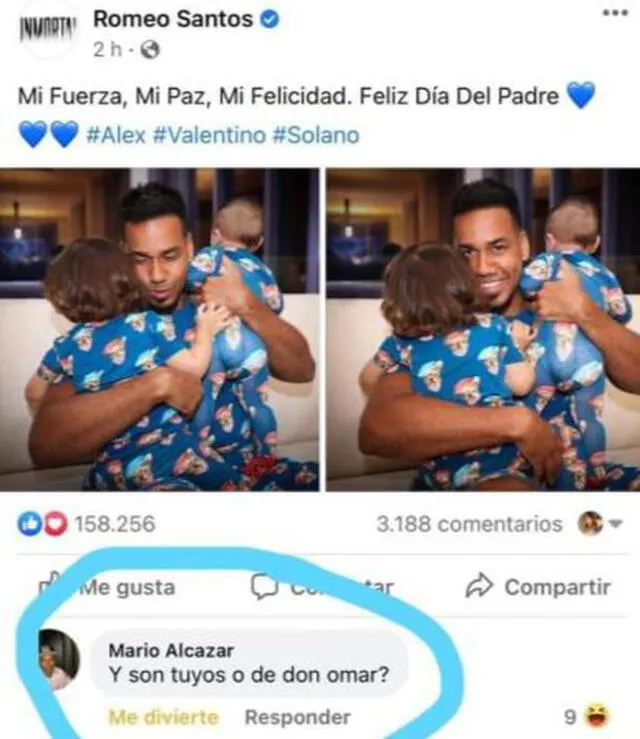 Romeo Santos recibe bromas de sus fanáticos en redes sociales.