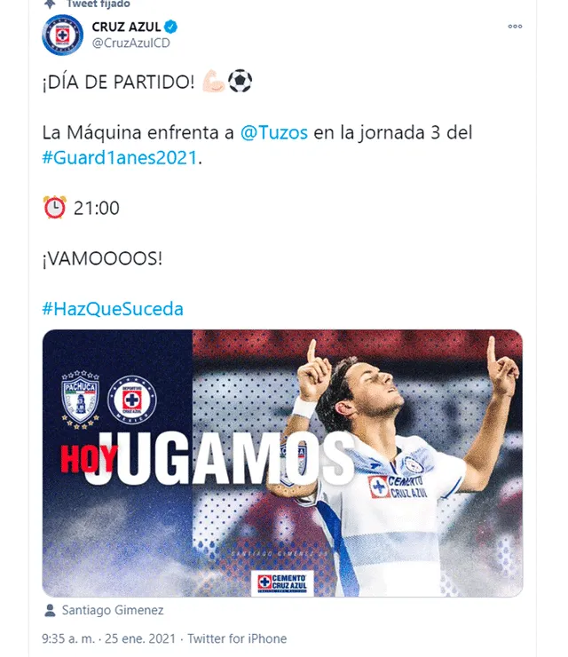 Cruz Azul vs. Pachuca EN VIVO HOY por la Liga MX. Foto: CruzAzulCD/Twitter