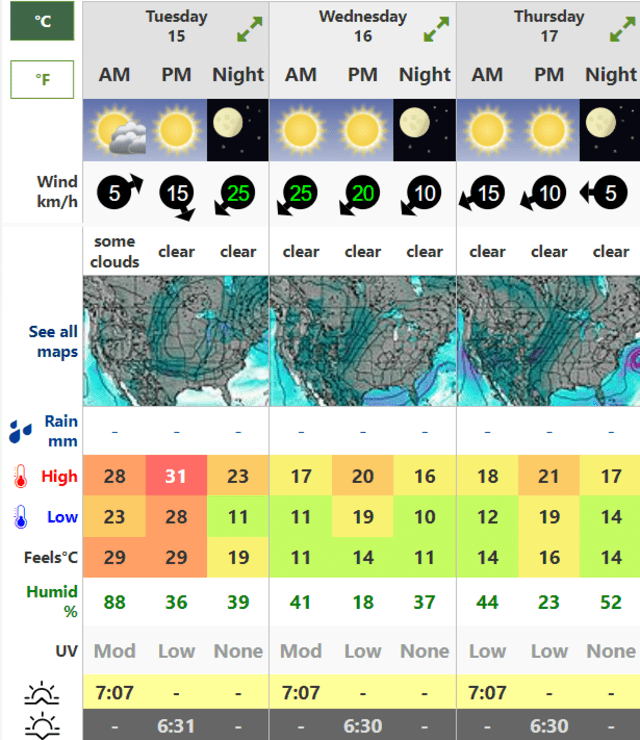  Clima en Texas HOY, miércoles 16 de octubre de 2024. Foto: Weather Forecast   