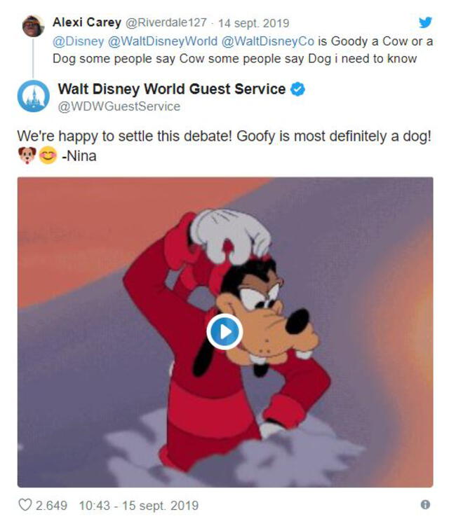Disney tuvo que salir a aclarar este rumor - Fuente: Twitter