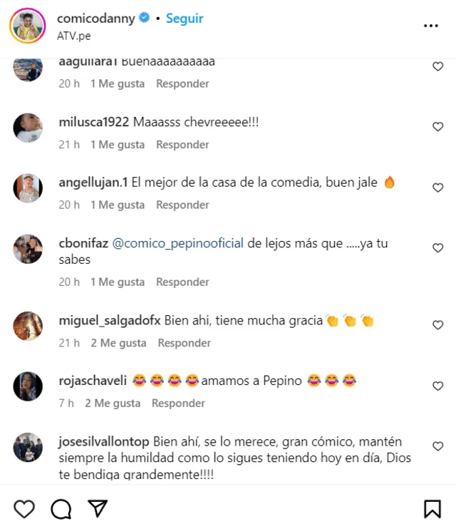 Fans reaccionan al ingreso de 'Pepino' a "JB en ATV". Foto: Instagram/Danny Rosales   