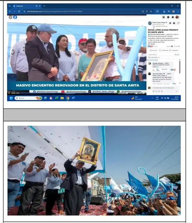  Registro fotográfico que presentó el JEE en su informe de fiscalización. 