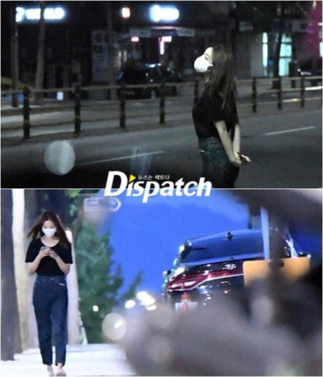 Yeonwoo capturada por las calles de Seúl. Foto: Dispatch