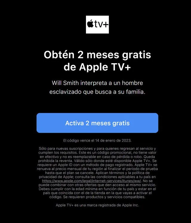 Apple TV+ gratis por Will Smith