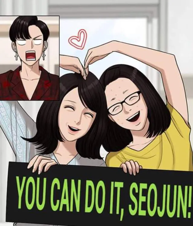 Familia de Seojun en el webtoon True Beauty. Foto: Naver Webtoon