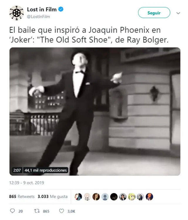 Este es el baile que inspiró a Joaquín Phoenix para desarrollar el personaje 'El Joker'.