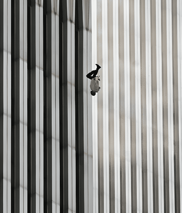  La famosa imagen 'The Falling Man'. Foto: CNN<br>    