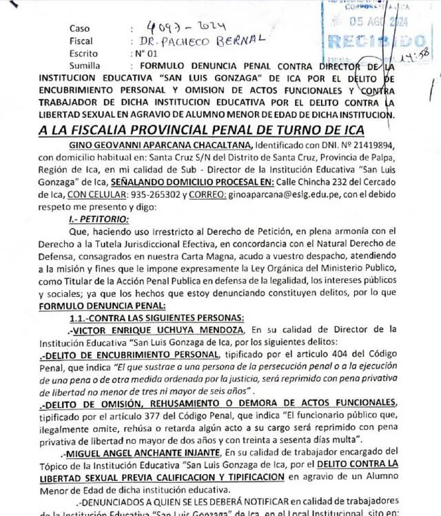 Denuncia penal   