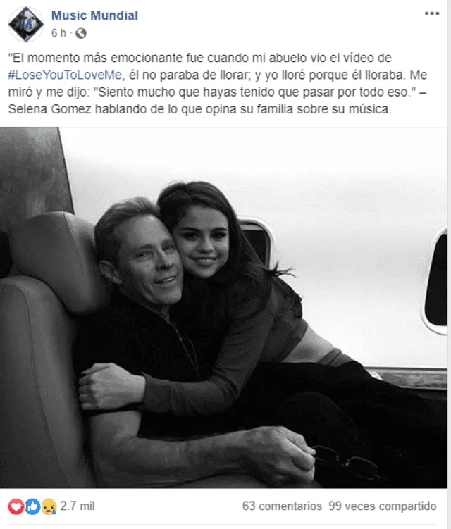 Las declaraciones de Selena Gomez en Facebook