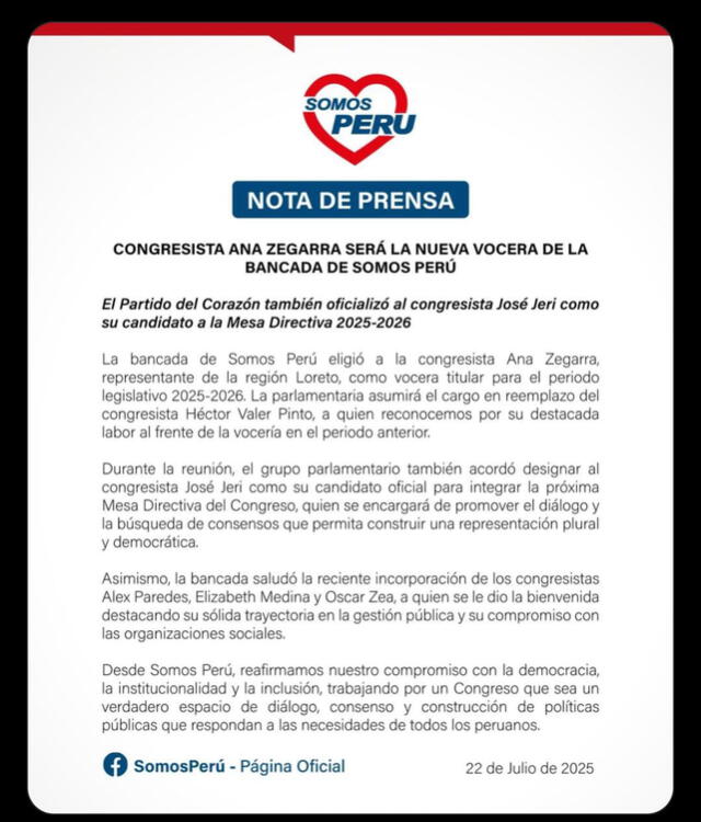 Anuncio de Somos Perú. Foto: difusión Anuncio de Somos Perú. Foto: difusión