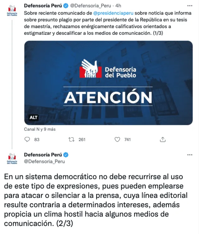 Tweet Defensoría