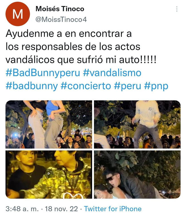 Bad Bunny: joven pide ayuda para identificar a fanáticos que destrozaron su auto