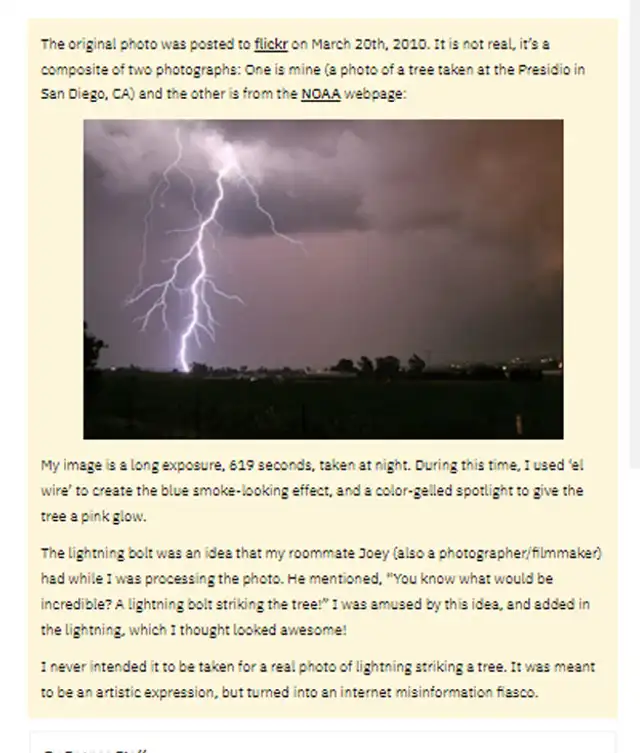 Declaración. Foto: captura en Snopes. Declaración. Foto: captura en Snopes.