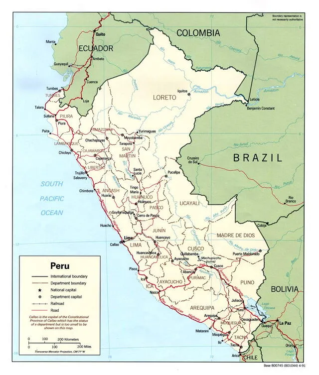  Mapa político del Perú. Foto: difusión   