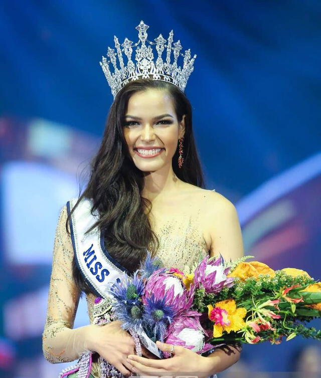 Jennifer Paweensuda Saetan-Drouin, de 25 años y tailandesa canadiense, también conocida por su apodo tailandés Fahsai, fue coronada Miss Universo Tailandia 2019.