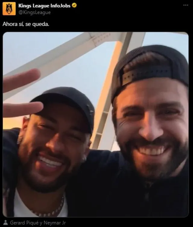 Neymar y Gerard Piqué juntos. Foto: captura de X   