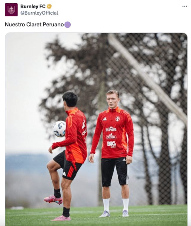 Publicación del Burnley sobre Oliver Sonne. Foto: Twitter   