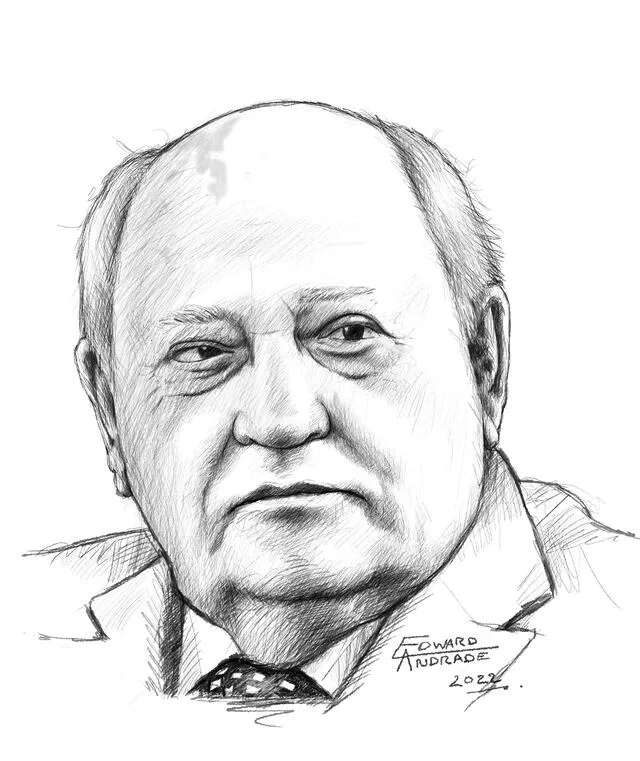 Mijaíl Gorbachov. Ilustración: Edward Andrade