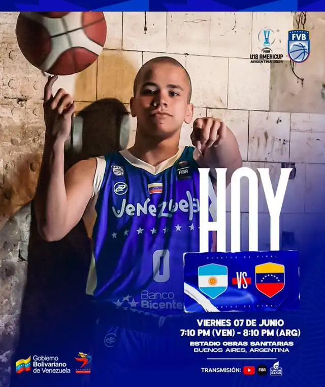 Hoy juegan los criollos. Foto: FVBbasketball/X Hoy juegan los criollos. Foto: FVBbasketball/X