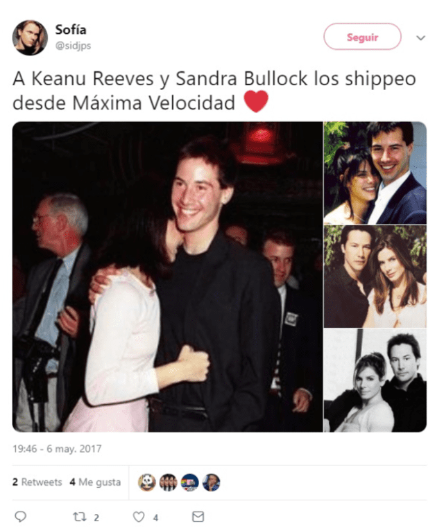 Keanu Reeves y Sandra Bullock