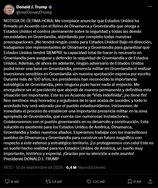 El mandatario anunció el acuerdo en X. Foto: Captura El mandatario anunció el acuerdo en X. Foto: Captura