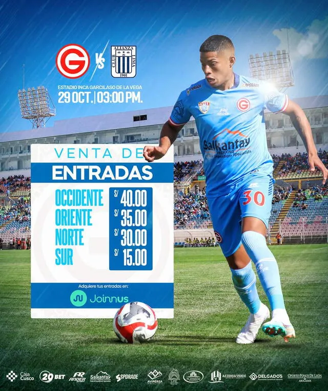  Este es el afiche que publicó el Deportivo Garcilaso. Foto: Facebook Deportivo Garcilaso   