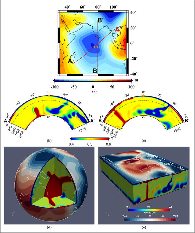  El estudio revela que el agujero gravitacional provocó la desaparición de un antiguo océano. Foto: Geophysical Research Letters   