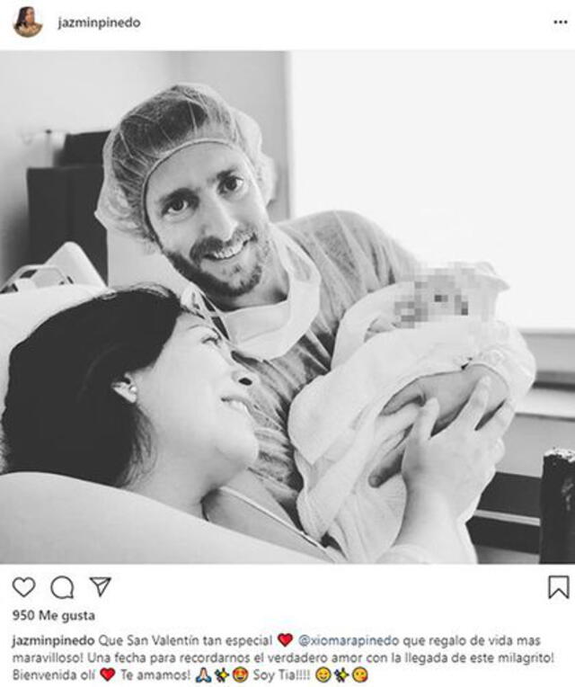 Jazmín Pinedo emocionada tras el nacimiento de su sobrina.