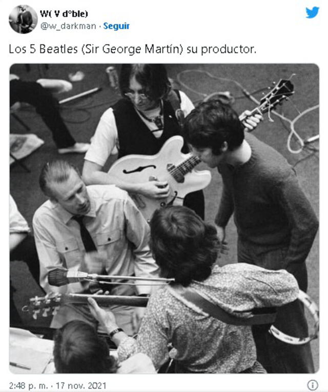 George Martin fue reconocido como 'el quinto Beatle' en 1996