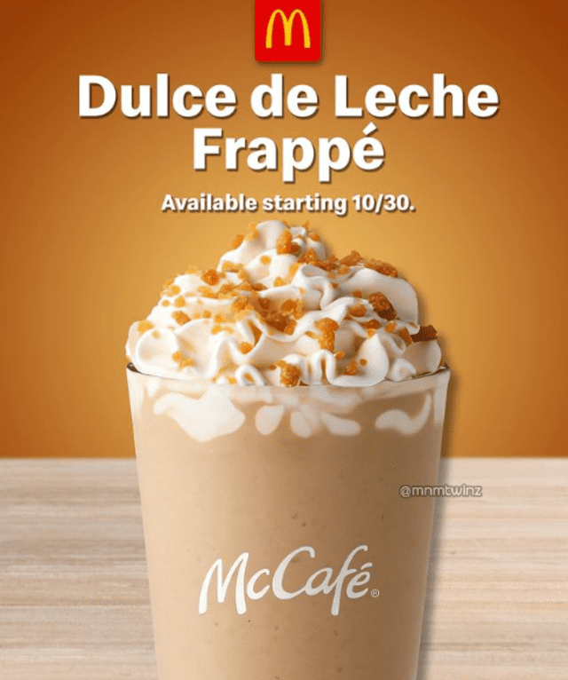 El frappé de dulce de leche ha generado reacciones divertidas en las redes sociales por la difícil pronunciación en Estados Unidos. Foto: McDonald's.    