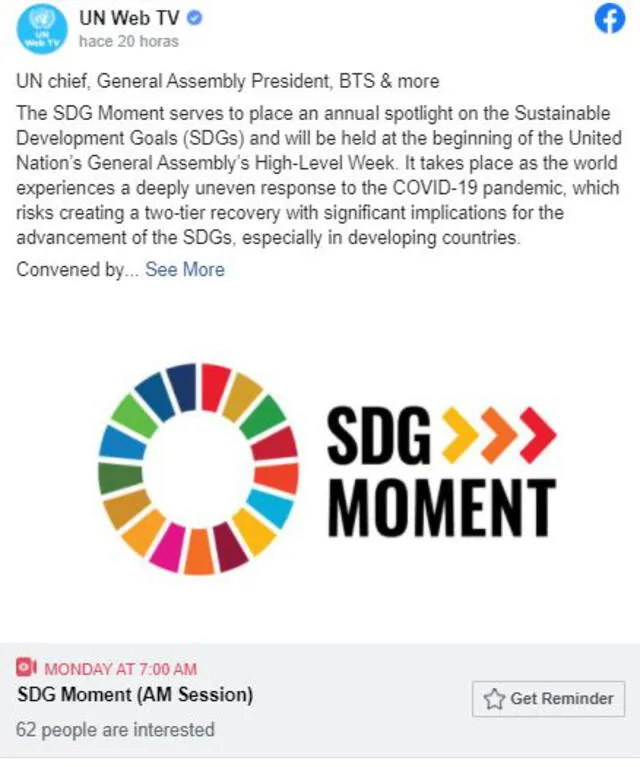 Fanpage de UN Web Tv en Facebook. Foto: captura