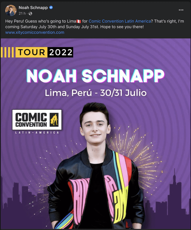 “Stranger things”: ¿quién es Noah Schnapp y cuánto costará conocer al actor en su visita a Lima?