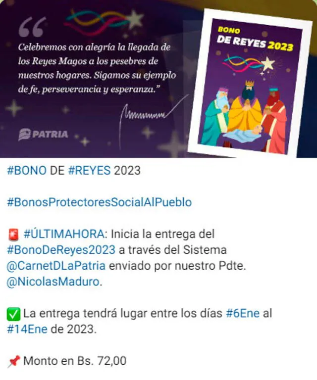 Bono de Reyes 2023