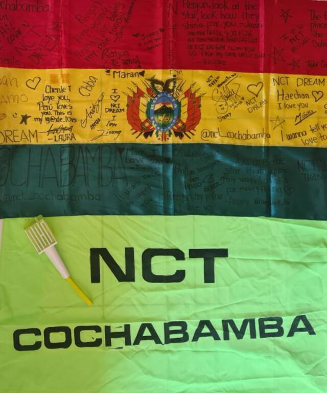 Fans de Bolivia viajan para ver a NCT Dream en Lima. Foto: Twitter/@NCT_cbba   