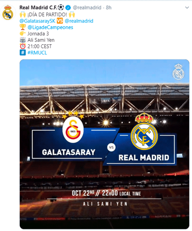 Real Madrid vs. Galatasaray EN VIVO HOY por la Champions League