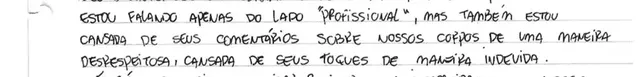  Extracto de la carta de las jugadoras de Santos FC. Foto: 0'Globo   