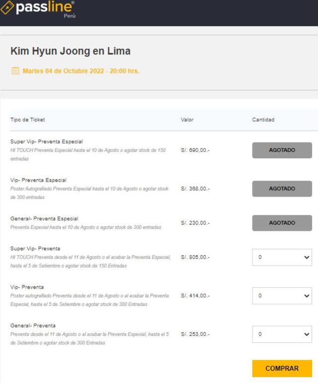 Kim Hyun Joong en Lima: entradas agotadas el 5 de agosto. Foto: captura Passline