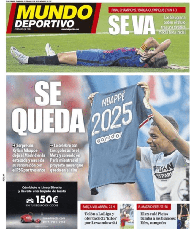Portada de Mundo Deportivo. Foto: Mundo Deportivo