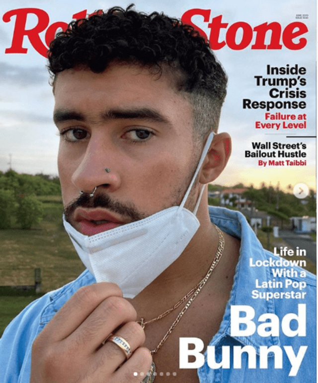 Bad Bunny en la portada de la revista Rolling Stone.