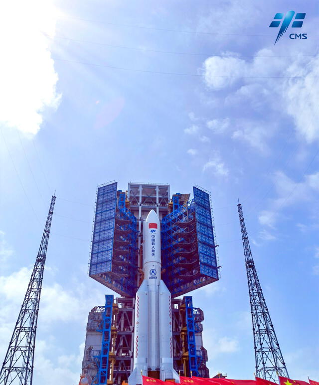 Mengtiang, el último módulo de Tiangong, fue lanzado el 31 de octubre en un cohete Long March 5B. Foto: CNSA