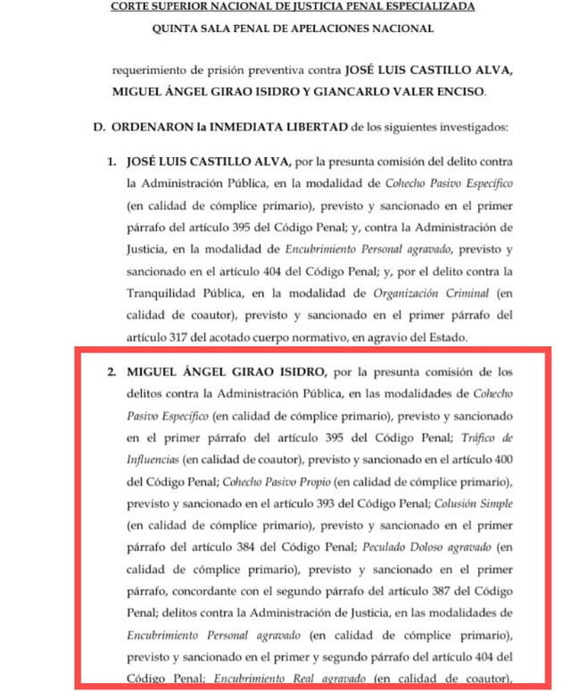 PJ ordenó la libertad inmediata de los investigados. Foto: Poder Judicial   