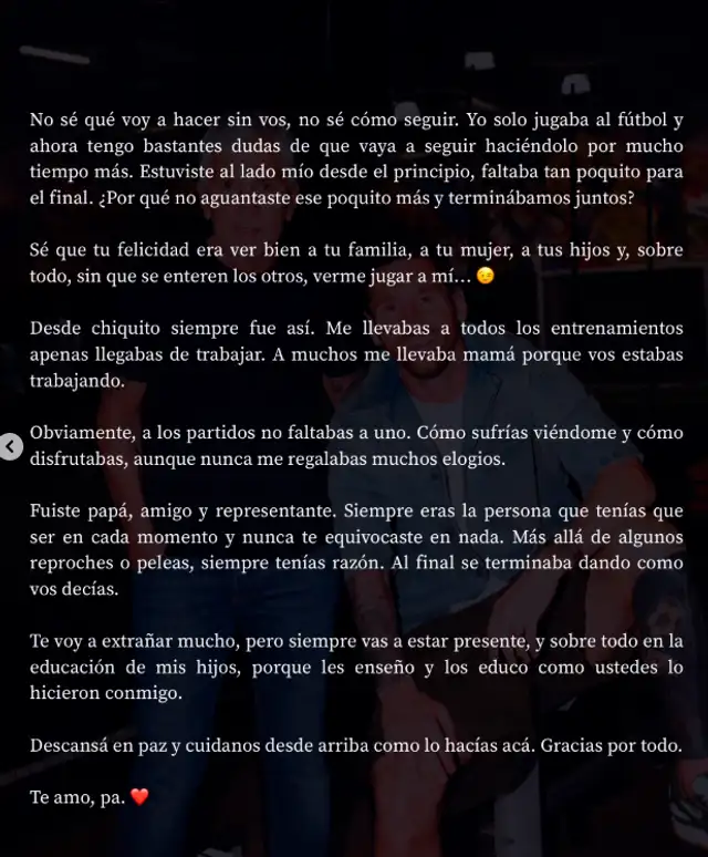Mensaje de Lionel Messi. Foto: Instagram Mensaje de Lionel Messi. Foto: Instagram