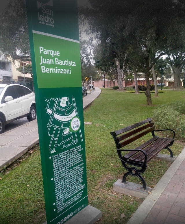 El parque está ubicado en el distrito San Isidro.