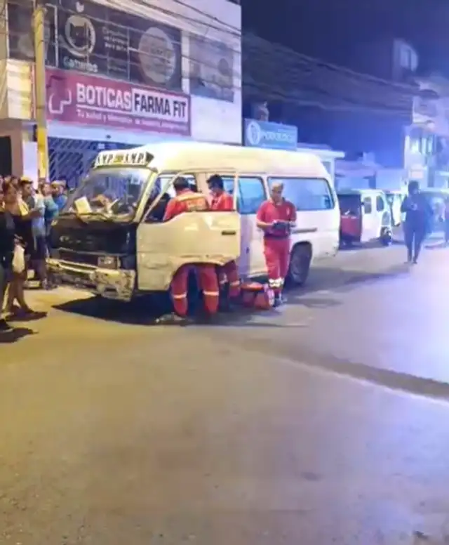 Chofer de combi baleado por extorsionadores en Comas. Foto: Difusión   